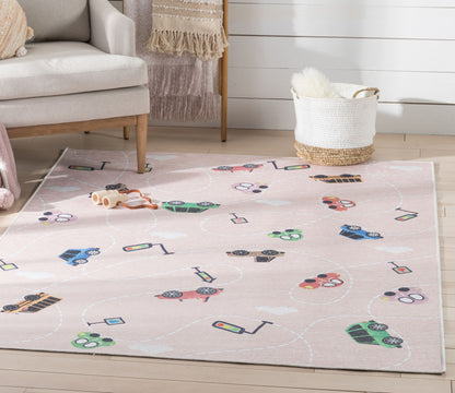 Traffic Modern Blush Kids Flat-Weave Rug