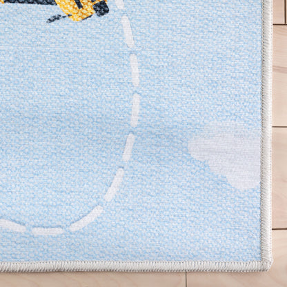 Traffic Modern Light Blue Kids Flat-Weave Rug