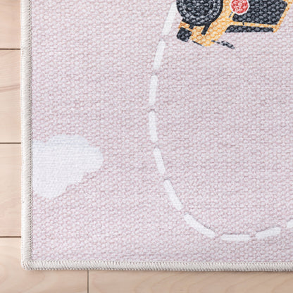 Traffic Modern Pink Kids Flat-Weave Rug