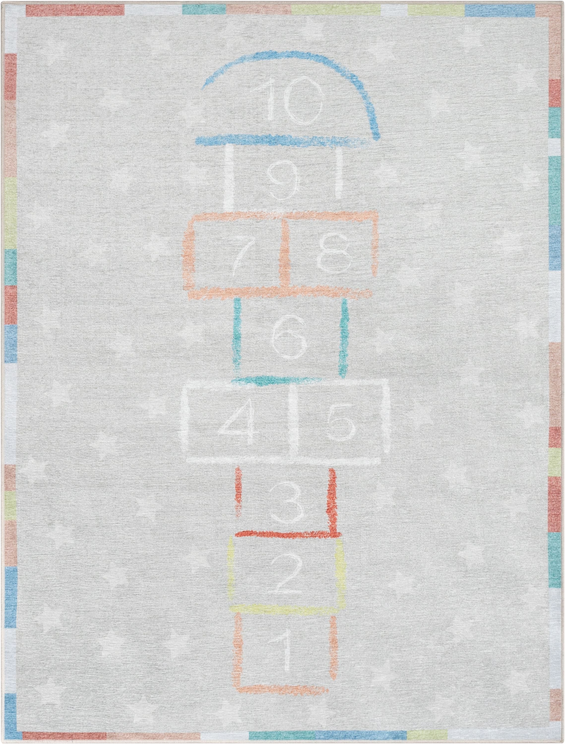 Hopscotch Modern Multi Kids Flat-Weave Rug