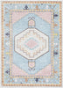 Ethnic Soft Medallion Modern Pink Kids Flat-Weave Rug