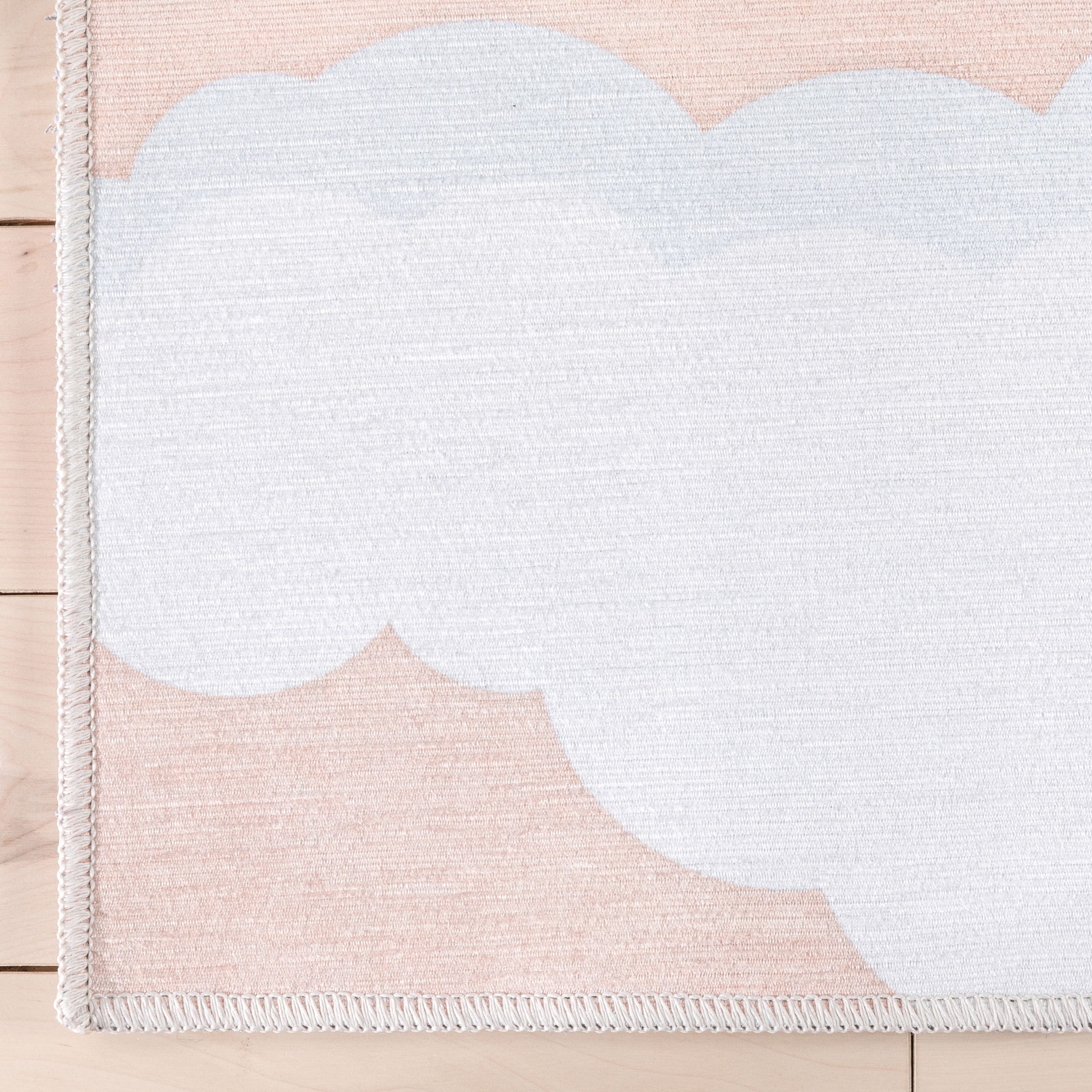 Cloud 9 Modern Coral Kids Flat-Weave Rug