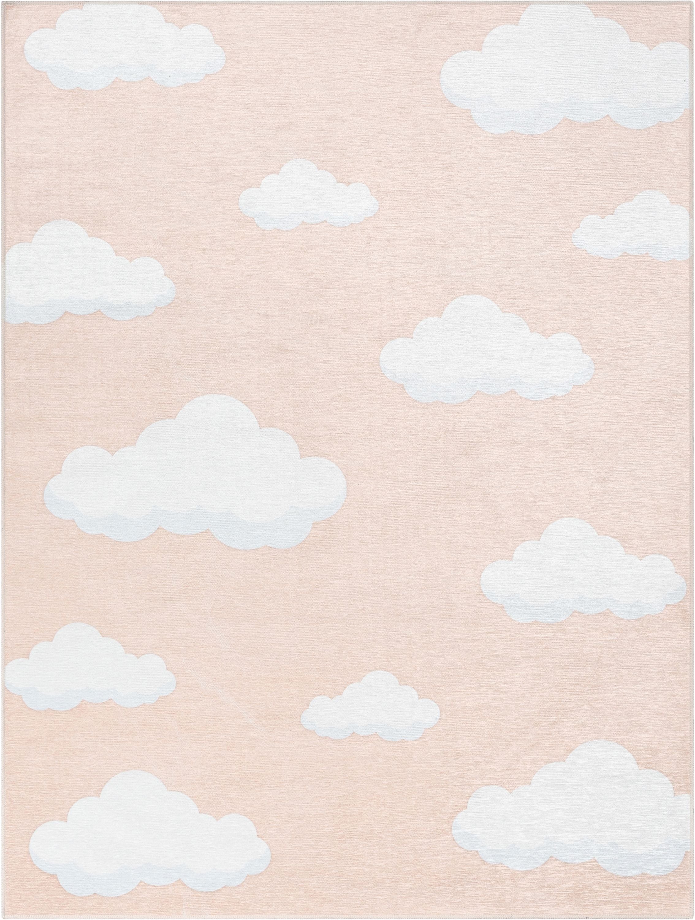 Cloud 9 Modern Coral Kids Flat-Weave Rug