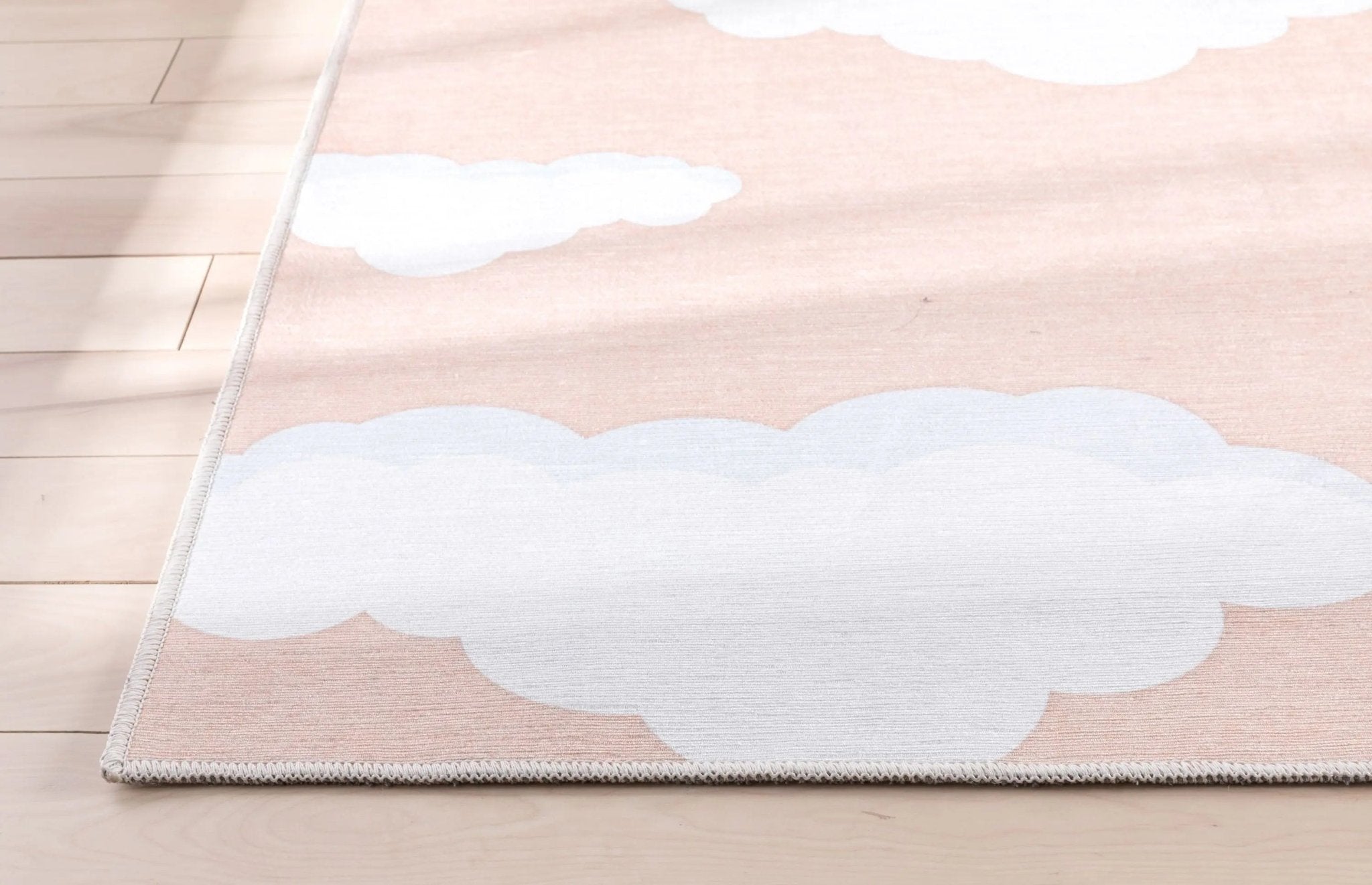 Cloud 9 Modern Coral Kids Flat-Weave Rug Well Woven