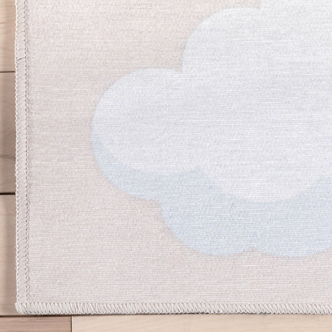 Cloud 9 Modern Peach Kids Flat-Weave Rug