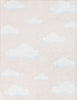Cloud 9 Modern Peach Kids Flat-Weave Rug