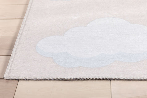 Cloud 9 Modern Peach Kids Flat-Weave Rug