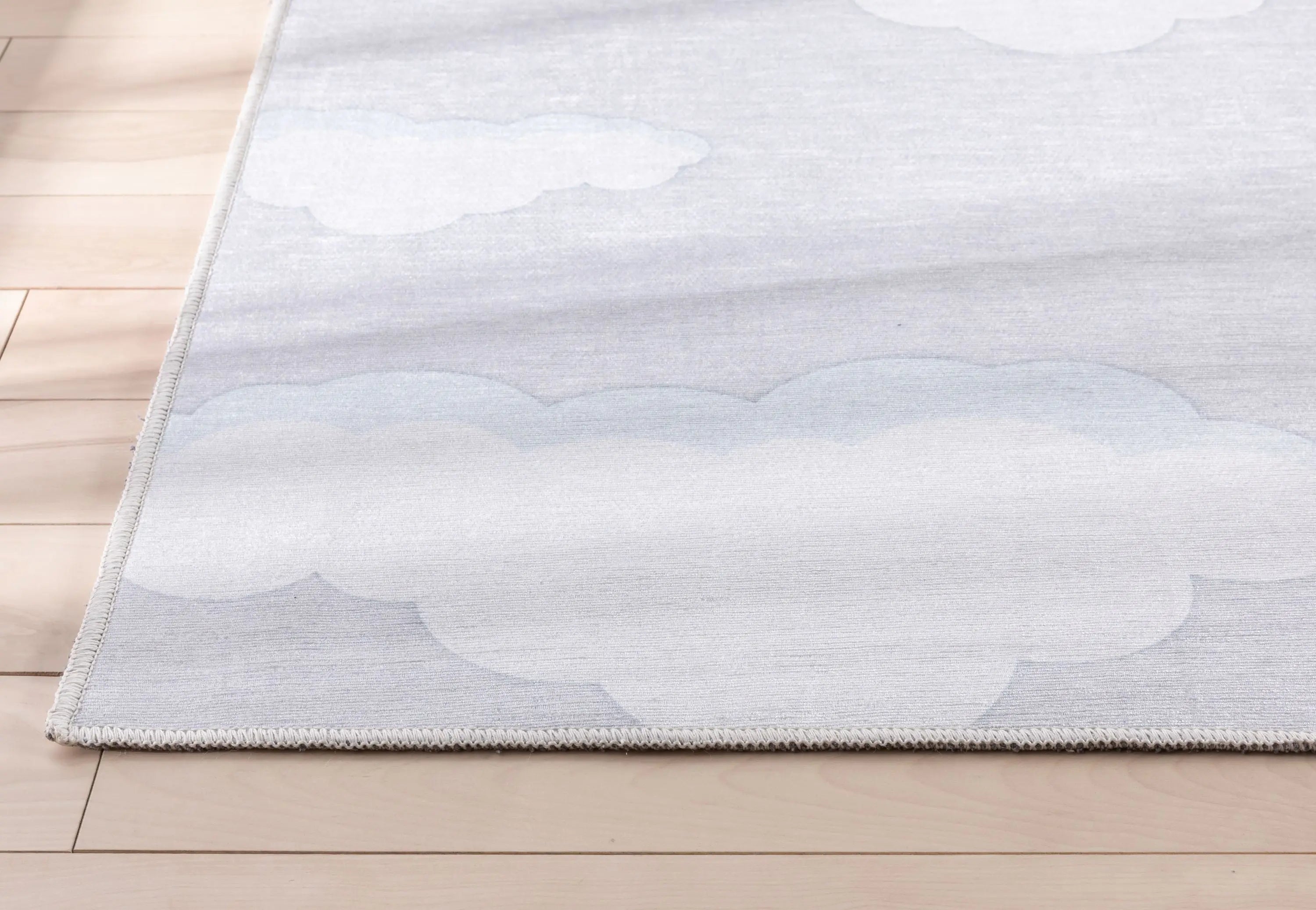 Cloud 9 Modern Grey Kids Flat-Weave Rug Well Woven