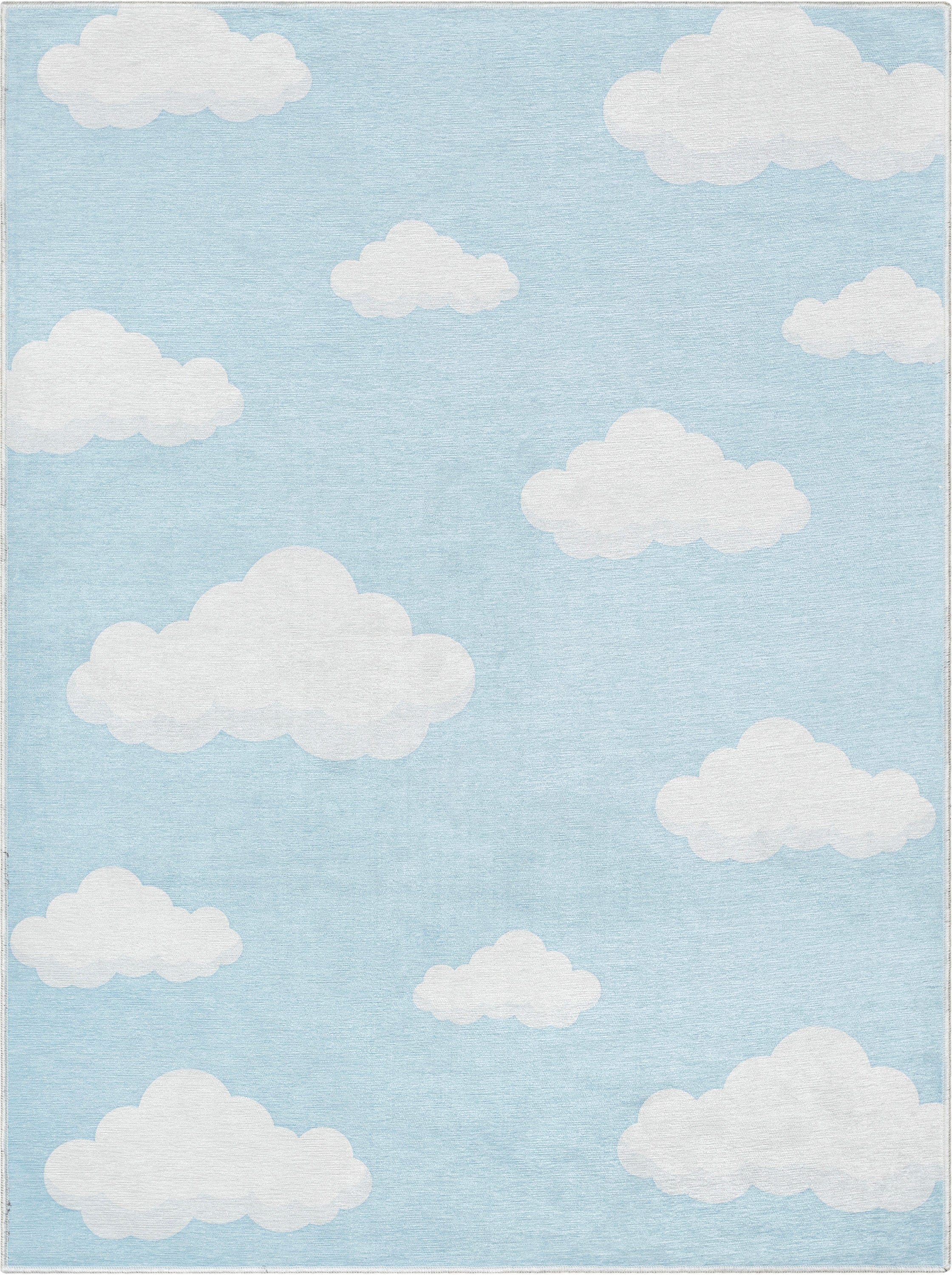 Cloud 9 Modern Blue Kids Flat-Weave Rug