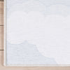 Cloud 9 Sun Modern Grey Light Blue Kids Flat-Weave Rug