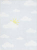 Cloud 9 Sun Modern Grey Light Blue Kids Flat-Weave Rug