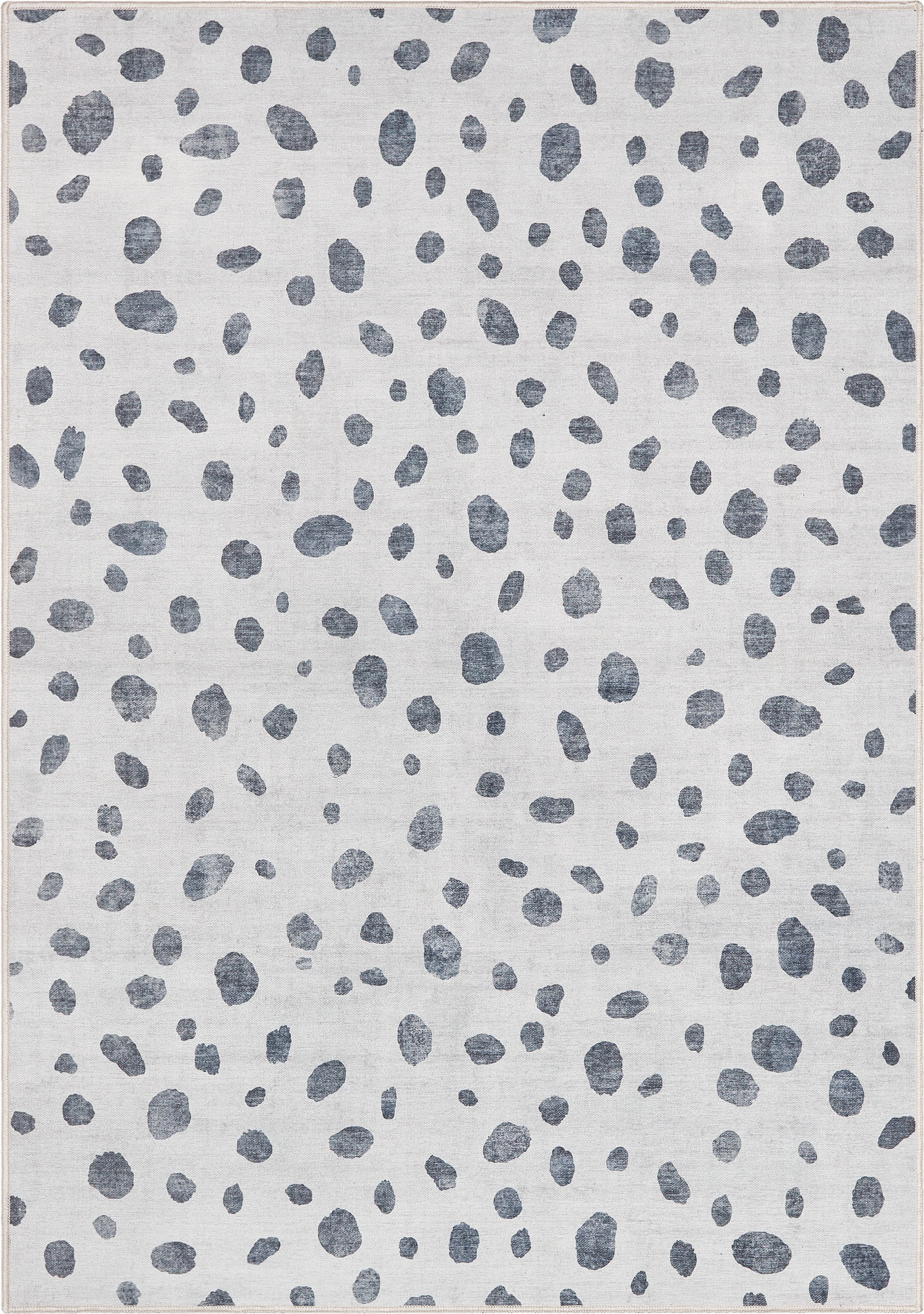 Animal Dots Modern Ivory Black Area Flat-Weave Rug