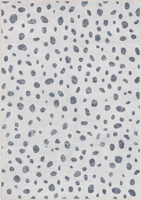 Animal Dots Modern Ivory Black Area Flat-Weave Rug