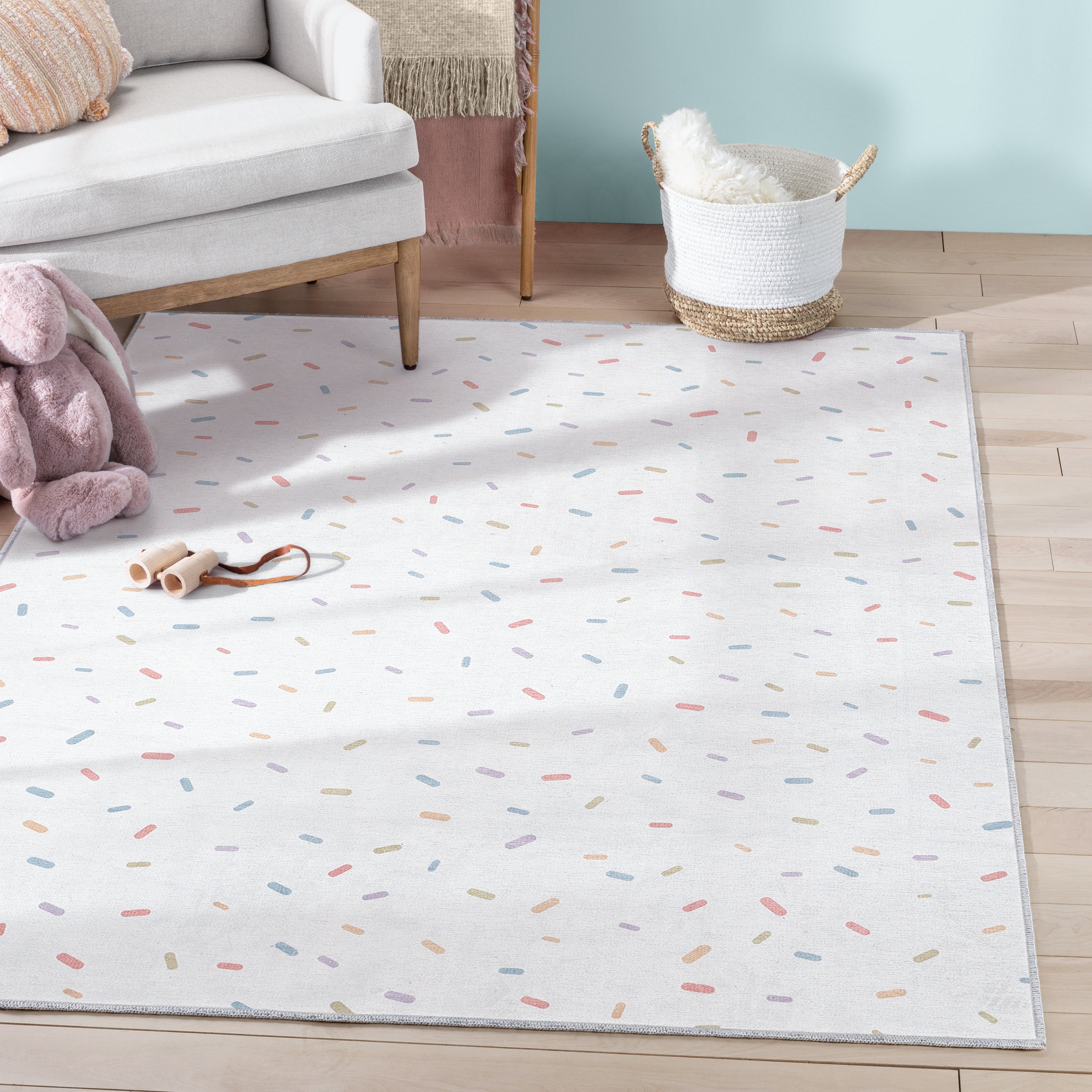 Sprinkles Modern Multi Color Area Flat-Weave Rug