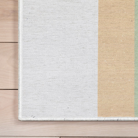 Rainbow Watercolor Modern Multi Color Area Flat-Weave Rug
