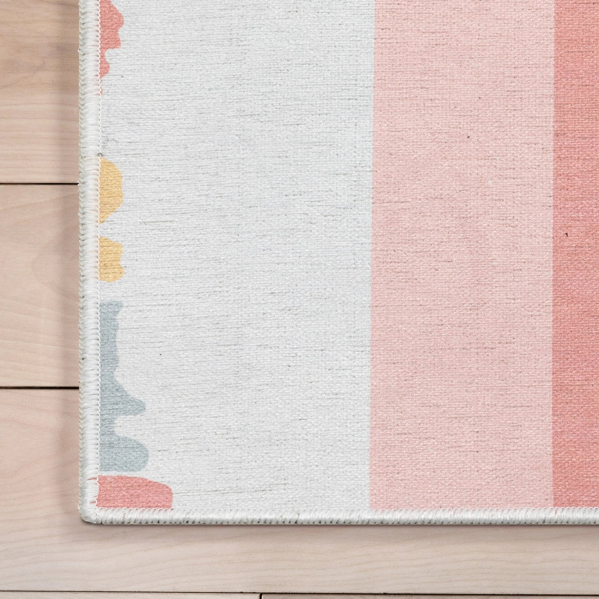 Crescent Rainbow Modern Multi Color Area Flat-Weave Rug Well Woven