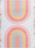 Crescent Rainbow Modern Multi Color Area Flat-Weave Rug