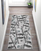 Hundred Dollar Bill Stacked Green Area Flat-Weave Rug