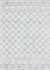 Anastasia Moroccan Trellis Pattern Ivory Grey Area Flat-Weave Rug