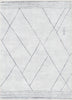 Bryn Moroccan Lattice Trellis Ivory Grey Area Flat-Weave Rug