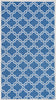 Lattice Moroccan Trellis Dark Blue Ivory Flat-Weave Rug