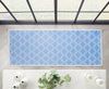 Lattice Moroccan Trellis Blue Flat-Weave Rug