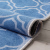 Lattice Moroccan Trellis Blue Flat-Weave Rug