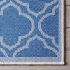Lattice Moroccan Trellis Blue Flat-Weave Rug