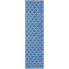 Lattice Moroccan Trellis Blue Flat-Weave Rug