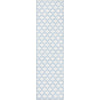Lattice Moroccan Trellis Ivory Light Blue Flat-Weave Rug