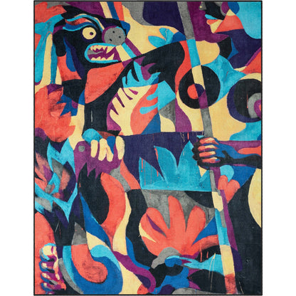 Well Woven x Misha Tyutyunik Sunday Jungle There Will Be Blood Multi-Color Rug