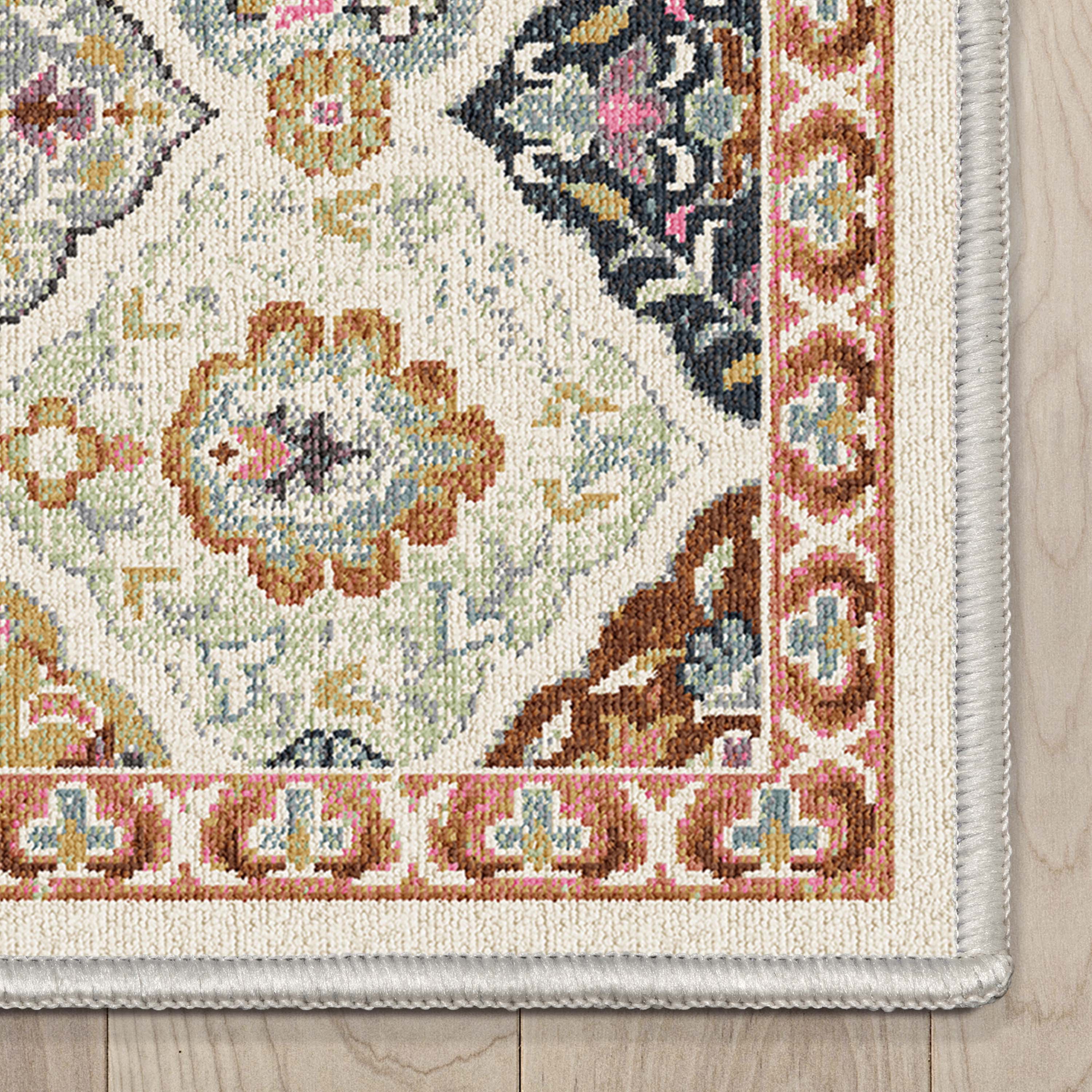 Maeve Vintage Trellis Multi Beige Flat-Weave Rug