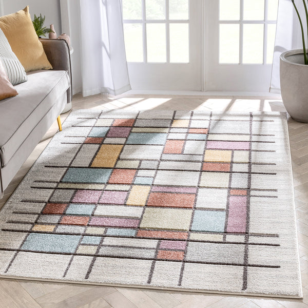 Prairie Geometric Scandinavian Southwestern 3D Textured Multi Rug By Chill Rugs