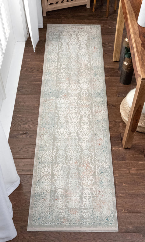Grace Grey Vintage Persian Oriental High-Low Rug