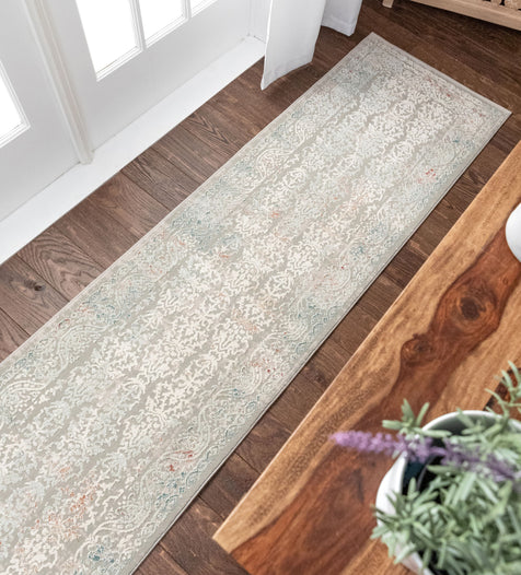 Grace Grey Vintage Persian Oriental High-Low Rug