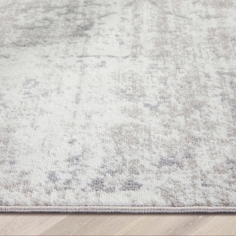 Thiva Vintage Oriental Floral Pattern Ivory Rug