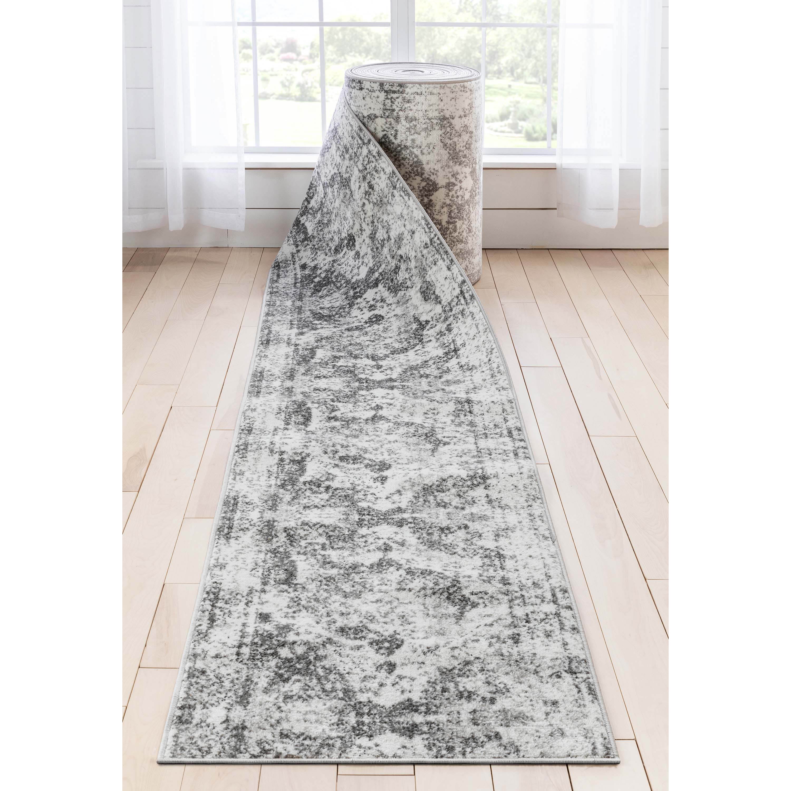 Patras Custom Size Runner Vintage Medallion Oriental Ivory Choose Your Width x Choose Your Length Hallway Runner Rug