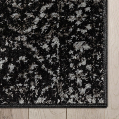 Argos Custom Size Runner Vintage Medallion Oriental Black Choose Your Width x Choose Your Length Hallway Runner Rug - Well Woven