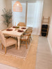 Boucle Hand-Woven Jute Rug Farmhouse Solid Pattern Off-White Chunky-Textured Rug