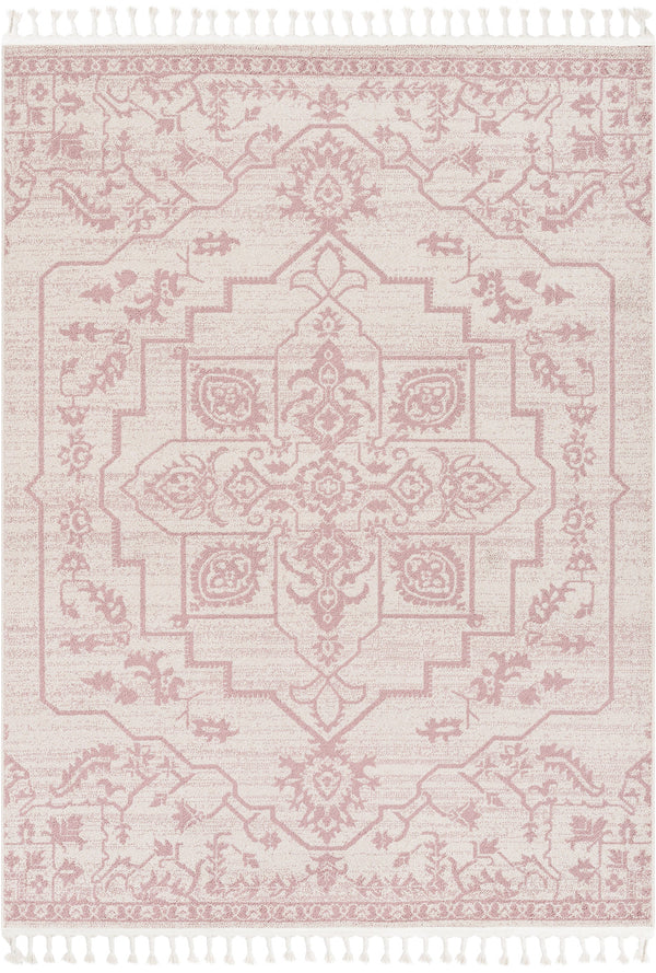Valentina Oriental Medallion Pattern Blush Kilim-Style Rug