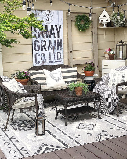 Mamba Grey Modern Indoor Outdoor Rug Well Woven