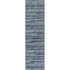 Wilder Tribal Geometric Stripes Blue Distressed Rug