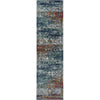 Kamiah Bohemian Distressed Oriental Pattern Blue Rug